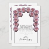 Rustikal hellrosa Rose Hochzeit Dankeschön-Karte Dankeskarte (Vorne/Hinten)