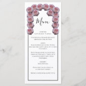 Rustikal hellrosa Rose Hochzeit Menükarte (Vorderseite)