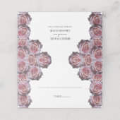 Rustikal hellrosa Rose Hochzeit Platzkarte (Außenseite Aufgefaltet)