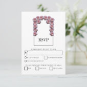 Rustikal hellrosa Rose Hochzeiten von RSVP-Karten RSVP Karte (Stehend Vorderseite)