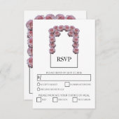 Rustikal hellrosa Rose Hochzeiten von RSVP-Karten RSVP Karte (Vorne/Hinten)