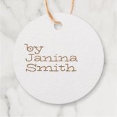 Rustikal hergestellt mit Liebe Herz Symbol Kraft P Geschenkanhänger (Rückseite)