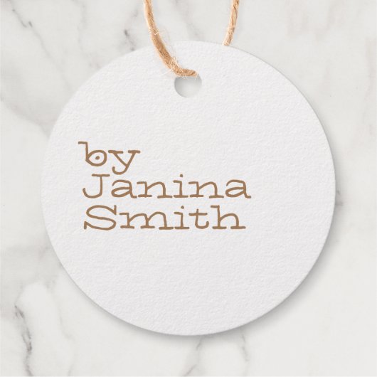 Rustikal hergestellt mit Liebe Herz Symbol Kraft P Geschenkanhänger (Rückseite)