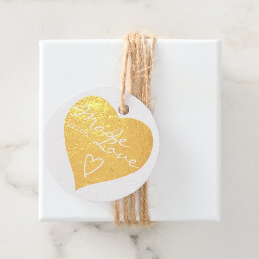 Rustikal hergestellt mit Liebe Herz Symbol Kraft P Geschenkanhänger (Mit Box)