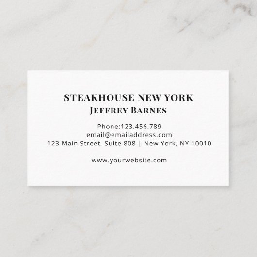 Rustikal/Holz Professionelle Visitenkarte (Rückseite)