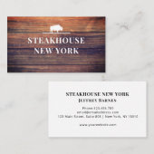 Rustikal/Holz Professionelle Visitenkarte (Vorne/Hinten)