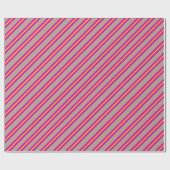 Rustikal Hot Pink Gelb Gelbe Breite Strip Urlaub Geschenkpapier (Flach)