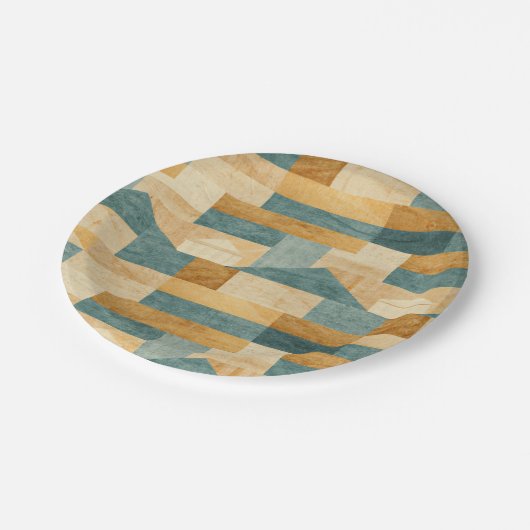 Rustikal/Hütte/Lodge/Berg Pappteller (Schrägansicht)