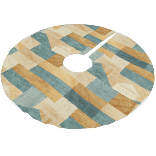 Rustikal/Hütte/Lodge/Berg Polyester Weihnachtsbaumdecke (Schrägansicht)