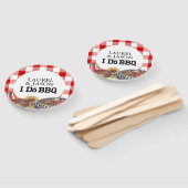 Rustikal I Do GRILLEN Couple Shower Party Gingham Fächer (Non-assembled)