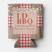 Rustikal I Do GRILLEN Engagement Party Paare Dusch Dosenkühler (Vorderseite)