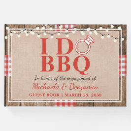 Rustikal I Do GRILLEN Engagement Party Paare Dusch Gästebuch