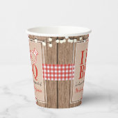 Rustikal I Do GRILLEN Engagement Party Paare Dusch Pappbecher (Links)