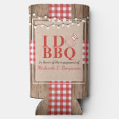 Rustikal I Do GRILLEN Engagement Party Paare Dusch Selters Dosenkühler (Rückseite)