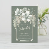 Rustikal Ich mache GRILLEN Paare Dusche Einladung (Stehend Vorderseite)