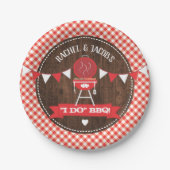 Rustikal Ich mache GRILLEN Paare Hochzeit Verlobun Pappteller (Vorderseite)
