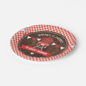 Rustikal Ich mache GRILLEN Paare Hochzeit Verlobun Pappteller (Schrägansicht)