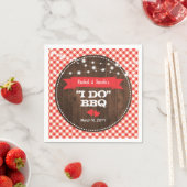 Rustikal Ich mache GRILLEN Red Verlobung Polterabe Serviette (Beispiel)