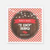 Rustikal Ich mache GRILLEN Red Verlobung Polterabe Serviette (Vorderseite)