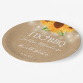 Rustikal Ich mache GRILLEN Sonnenblumen String Lig Pappteller (Schrägansicht)