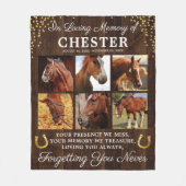 Rustikal im Liebespferd Fleecedecke (Vorderseite)