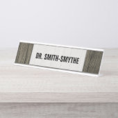 Rustikal, Imitat-hölzernes Blick-Muster + Schreibtischnamensplakette (Vorderseite )