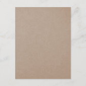 Rustikal | Imitate Kraft Wedding Details Card Begleitkarte (Rückseite)
