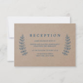 Rustikal | Imitate Kraft Wedding Reception Card Einladung (Vorderseite)