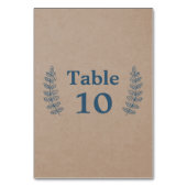 Rustikal | Imitats Kraft Tischnummer Card (Rückseite)