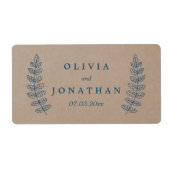 Rustikal | Imitats Kraft Wedding Address Label (Vorne)