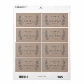 Rustikal | Imitats Kraft Wedding Address Label (Vorne)