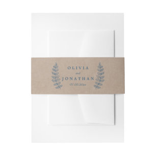 Rustikal Imitats Kraft Wedding Bellyband Einladungsbanderole