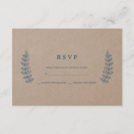 Rustikal | Imitats Kraft Wedding RSVP Card Karte