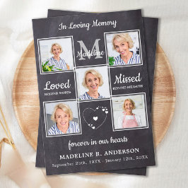 Rustikal in der Liebe Erinnerung 5 Fotos Gedenkfei Dankeskarte