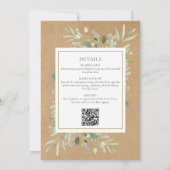 Rustikal in einer Babydusche Sprinkle Grün Einladung (Rückseite)