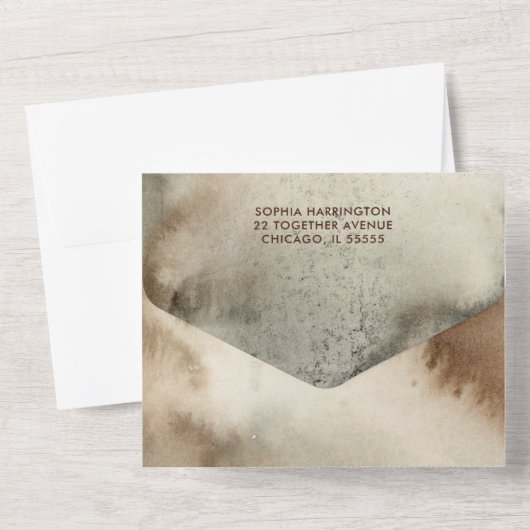 Rustikal in einer Hochzeit Einladung QR Code UAWG (Rückseite)