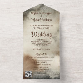 Rustikal in einer Hochzeit Einladung QR Code UAWG