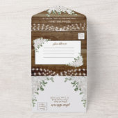 Rustikal in einer Hochzeitsreise All In One Einladung (Außenbereich)