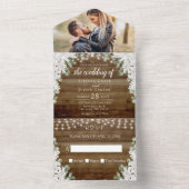 Rustikal in einer Hochzeitsreise All In One Einladung (Innen Boden)