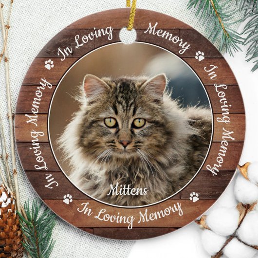 Rustikal in Love Memory Einzigartiges Foto Pet Mem Keramik Ornament