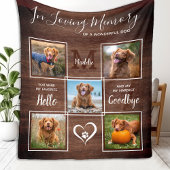 Rustikal in Love Memory Foto Collage Pet Memorial Fleecedecke