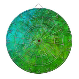 Rustikal Inspiriert Art Green Blue Dartscheibe