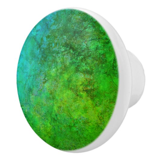 Rustikal Inspiriert Art Green Blue Keramikknauf (Rechts)