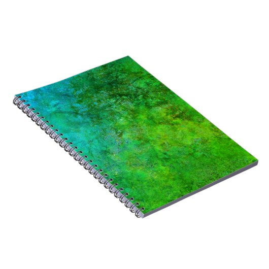 Rustikal Inspiriert Art Green Blue Notizblock (Rechte Seite)