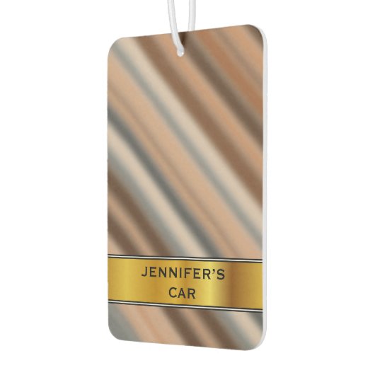 Rustikal Inspiriert Streifen Muster und Name Autolufterfrischer (Links)