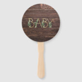 Rustikal ist es eine Niedliche Slogan Baby Dusche Fächer (Rückseite)