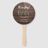 Rustikal ist es eine Niedliche Slogan Baby Dusche Fächer (Vorderseite)