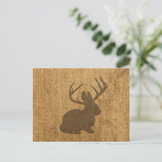 Rustikal Jackalope Postkarte (Stehend Vorderseite)