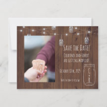 Rustikal Jar Twinkle Lights Save the Date