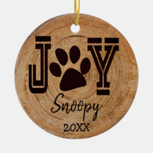 Rustikal - Joy Paw Animal Print Keramik Ornament